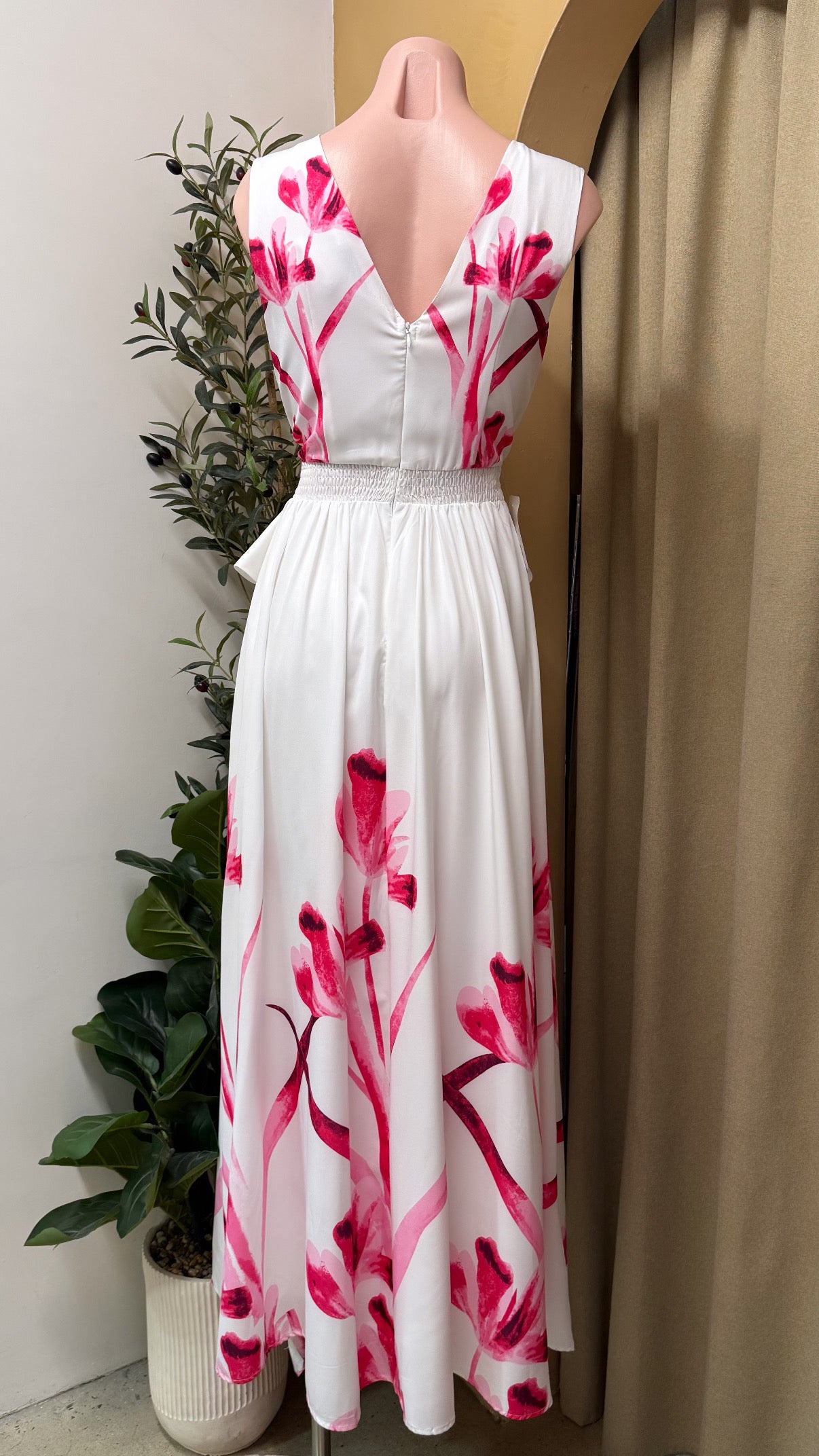 VESTIDO BLANCO ESTAMPADO