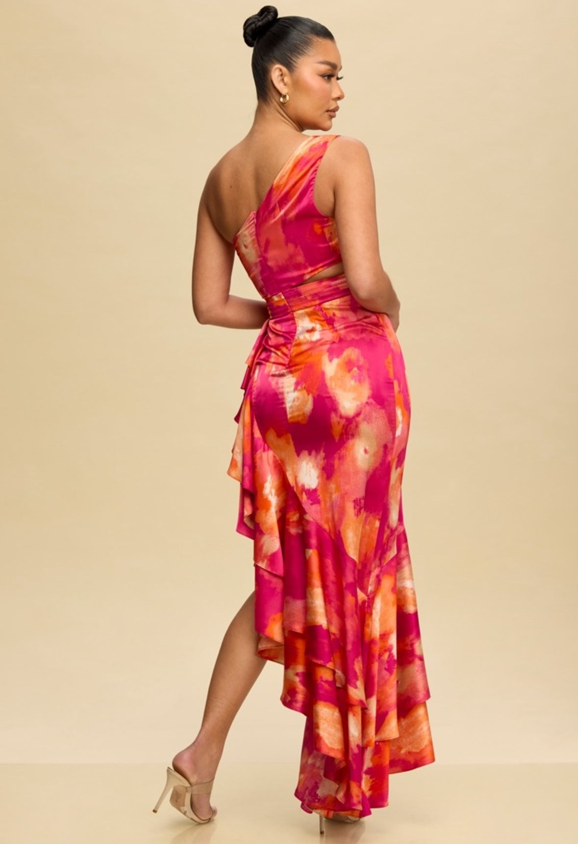 VESTIDO ROSA ESTAMPADO