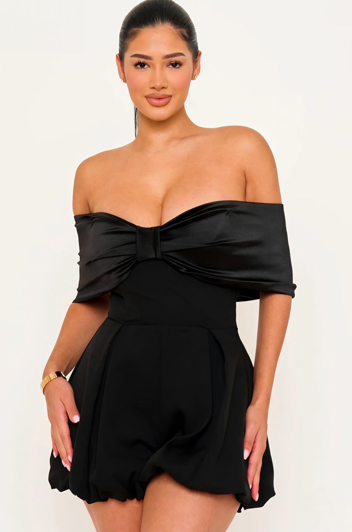 ROMPER NEGRO DE MOÑO