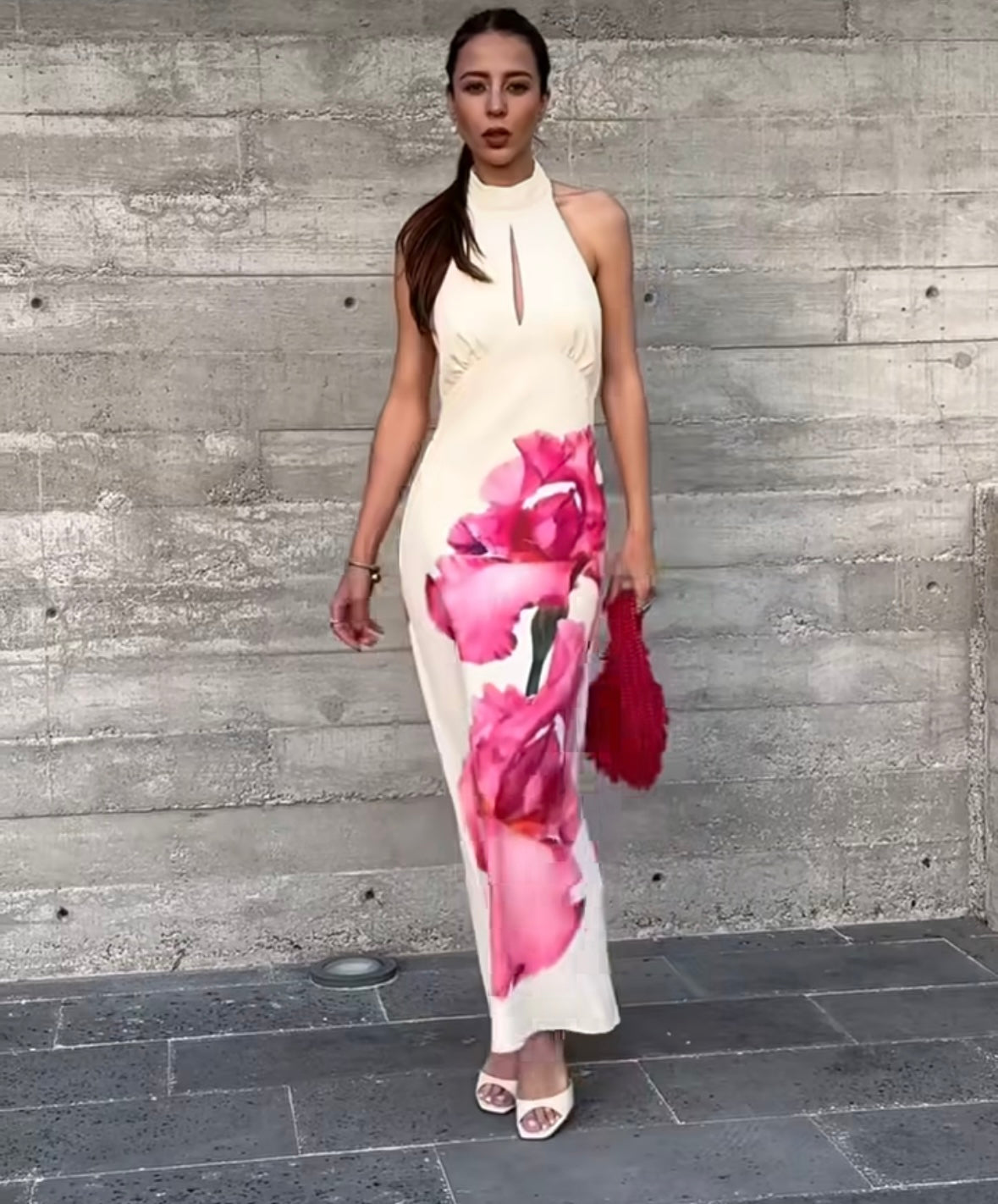 VESTIDO IVORY FLOR