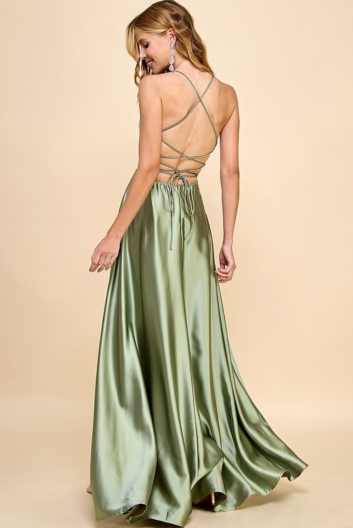 VESTIDO VERDE SAGE
