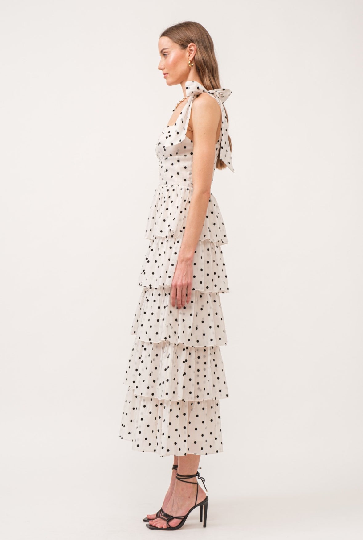 CASTELO VESTIDO BLANCO POLKA DOTS