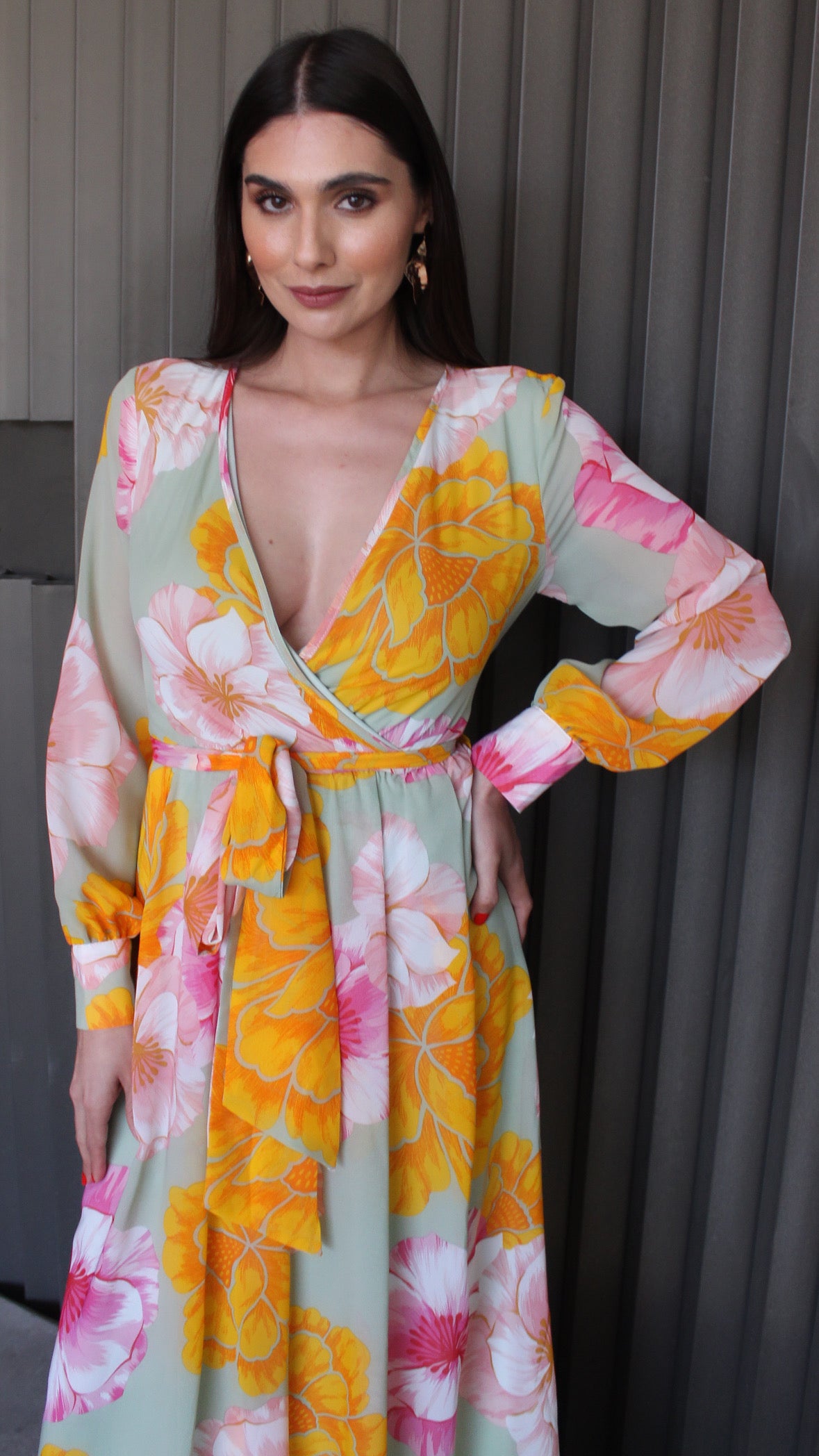 MAXI VESTIDO ESTAMPADO FLORAL