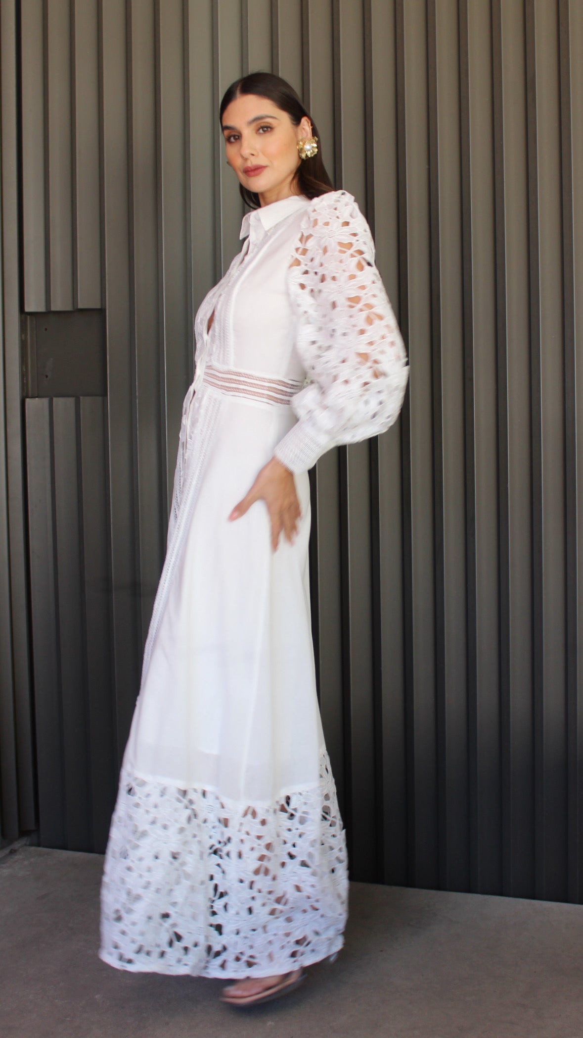 VESTIDO BLANCO CON CROCHET