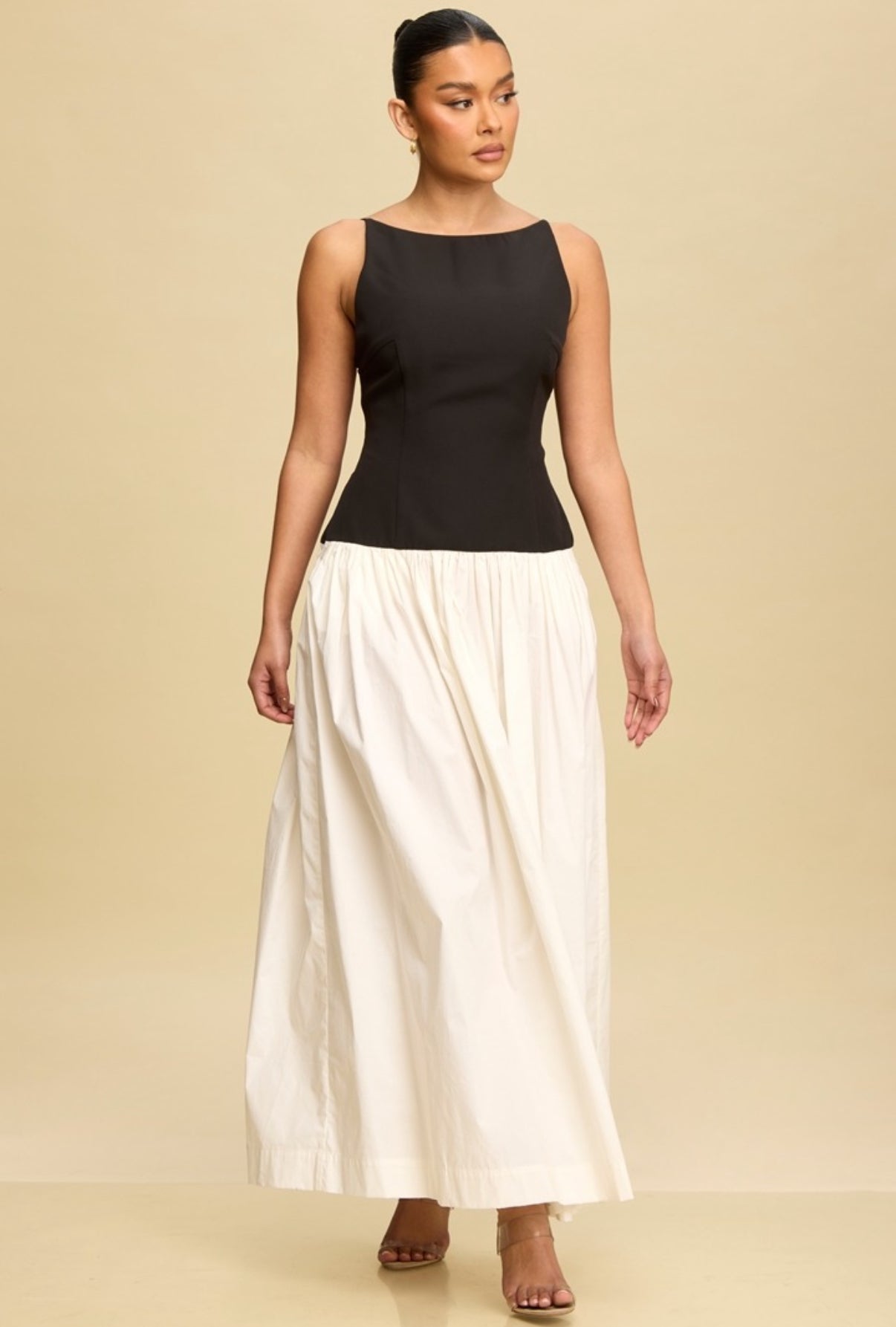 ITALIA VESTIDO NEGRO BLACO