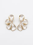 ARETE DORADO FLOR PERLA