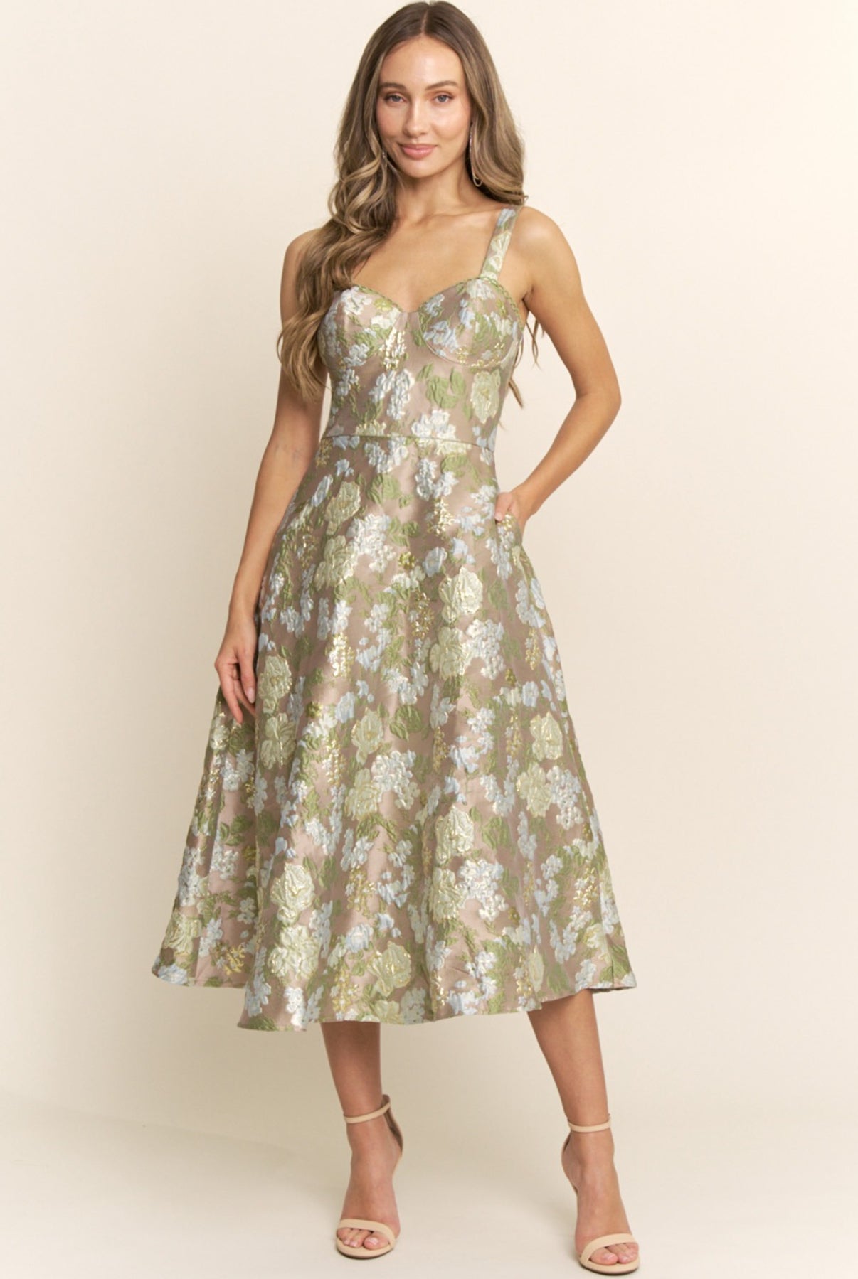 VESTIDO VERDE ESTAMPADO