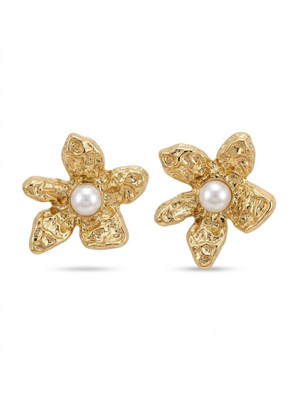 ARETE PERLA CON DORADO