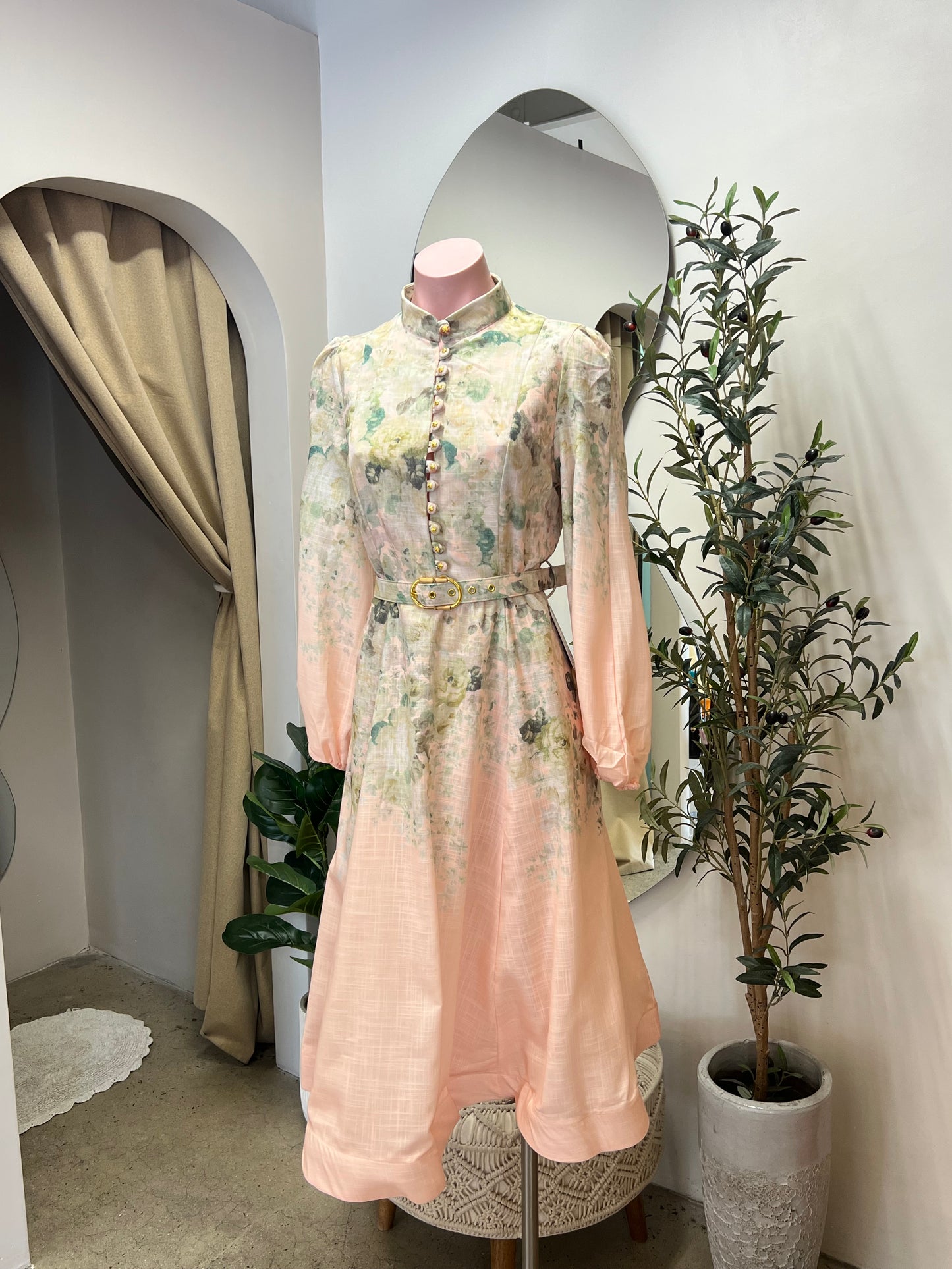 VESTIDO CORAL ESTAMPADO