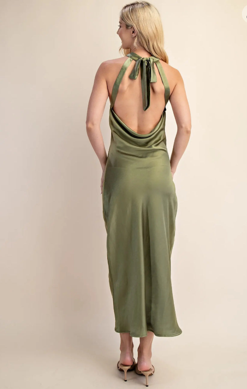 VESTIDO VERDE OLIVO