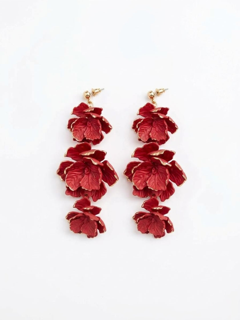 ARETE ROJO FLORES