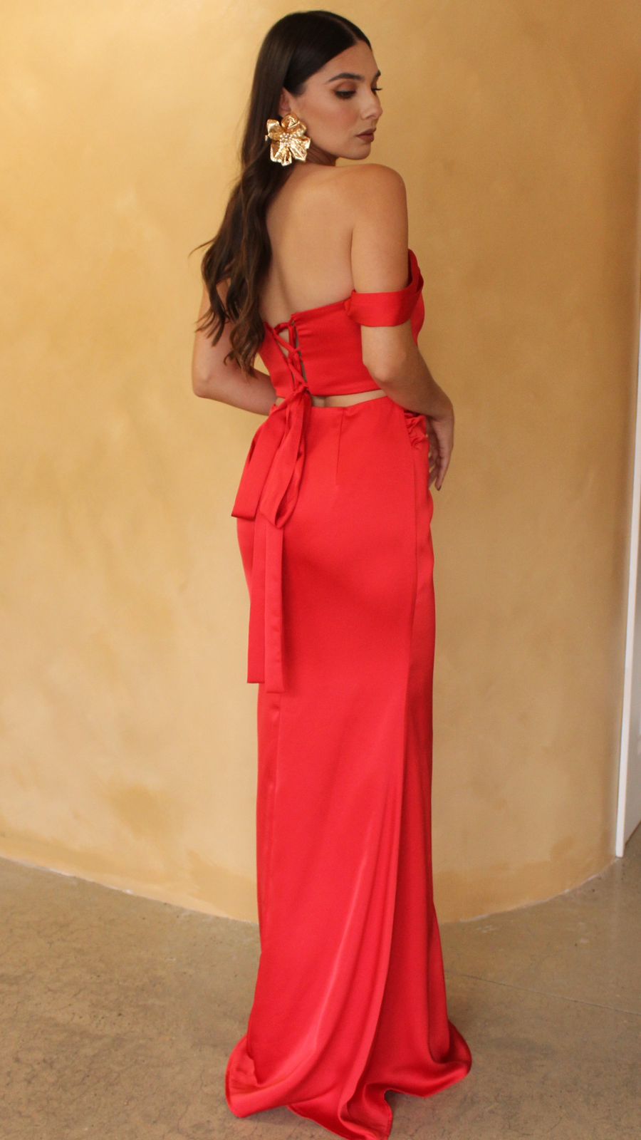 VESTIDO ROJO STRAPLESS