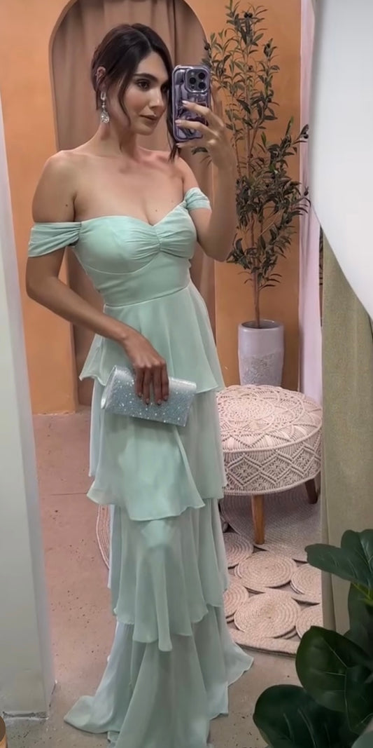 VESTIDO VERDE SAGE