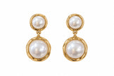 ARETE DORADO CON PERLA