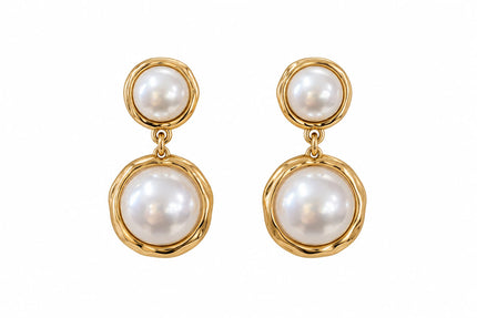 ARETE DORADO CON PERLA