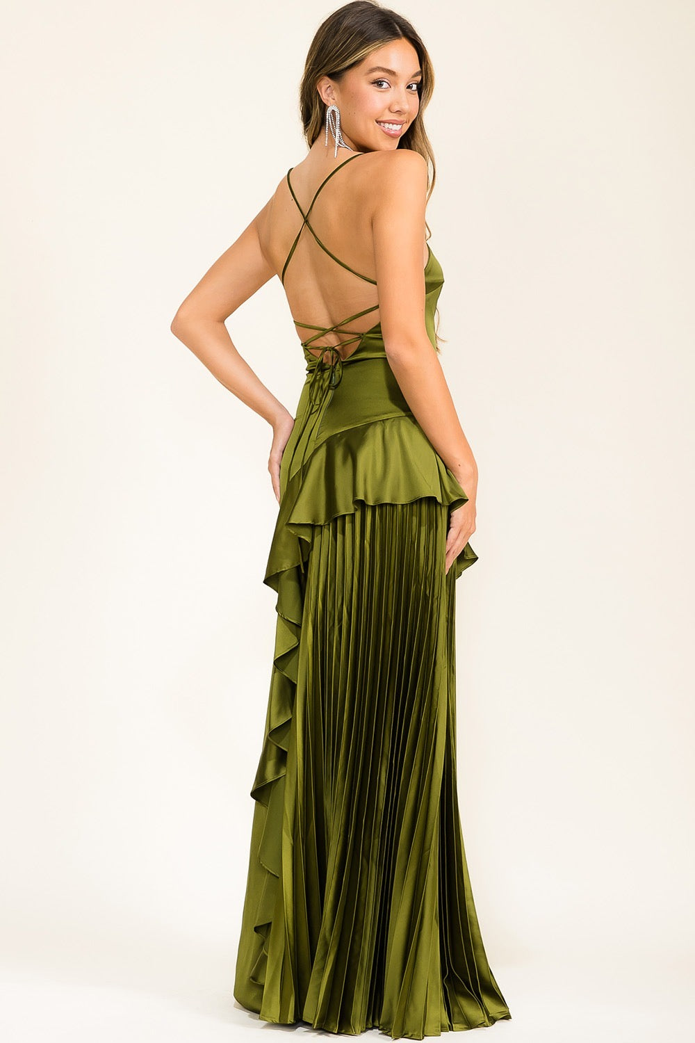 DEBORA VESTIDO VERDE OLIVO