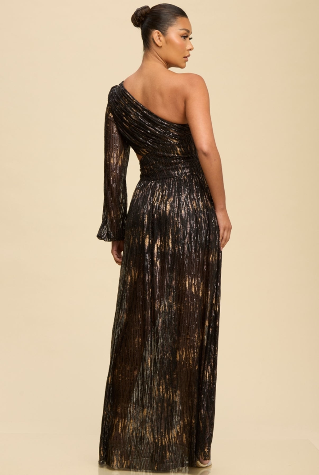 ATHENEA VESTIDO NEGRO ESTAMPADO