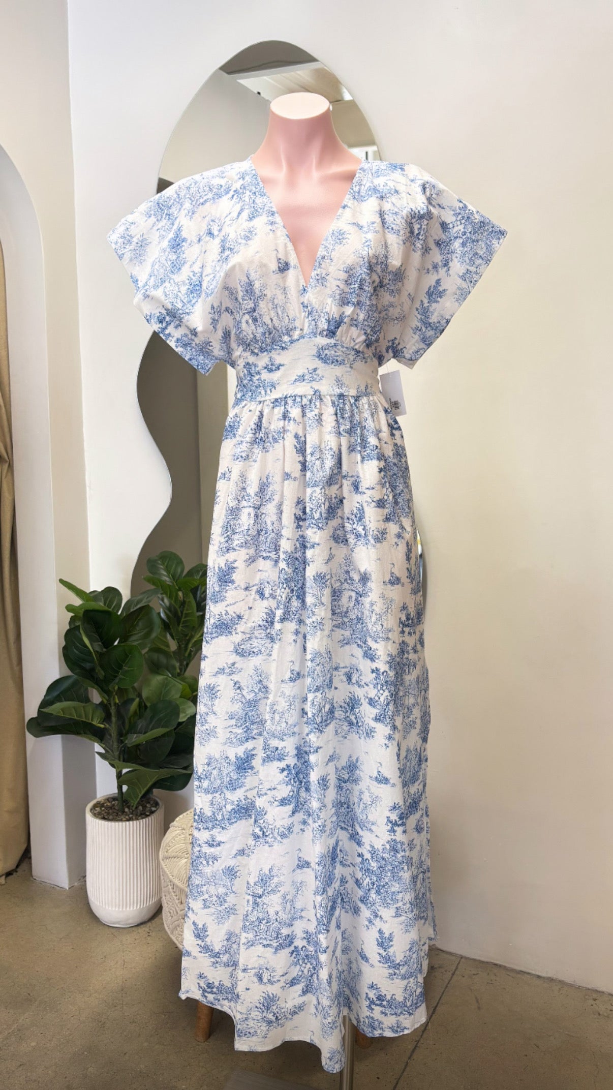 VESTIDO BLANCO ESTAMPADO