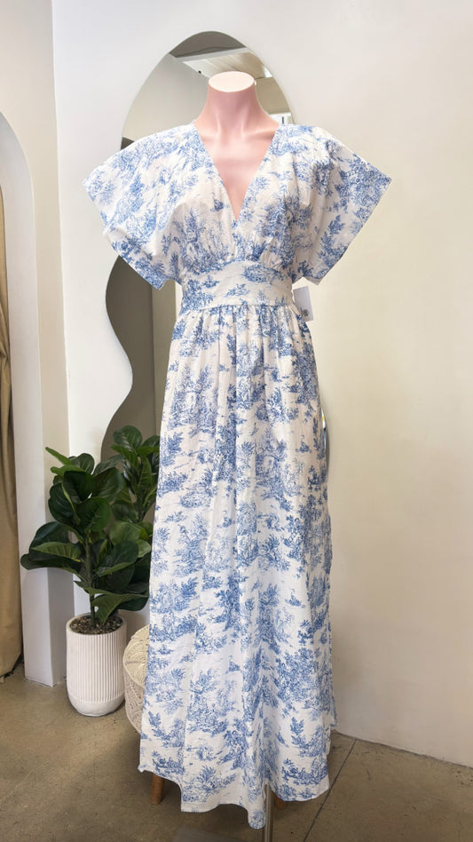 VESTIDO BLANCO ESTAMPADO