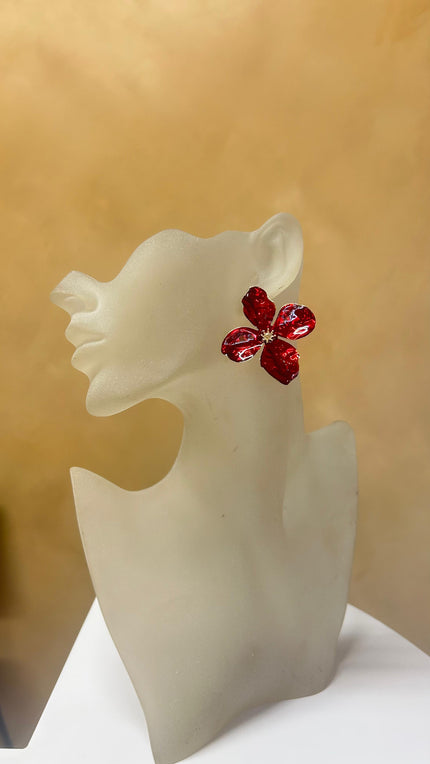 ARETE FLOR ROJA