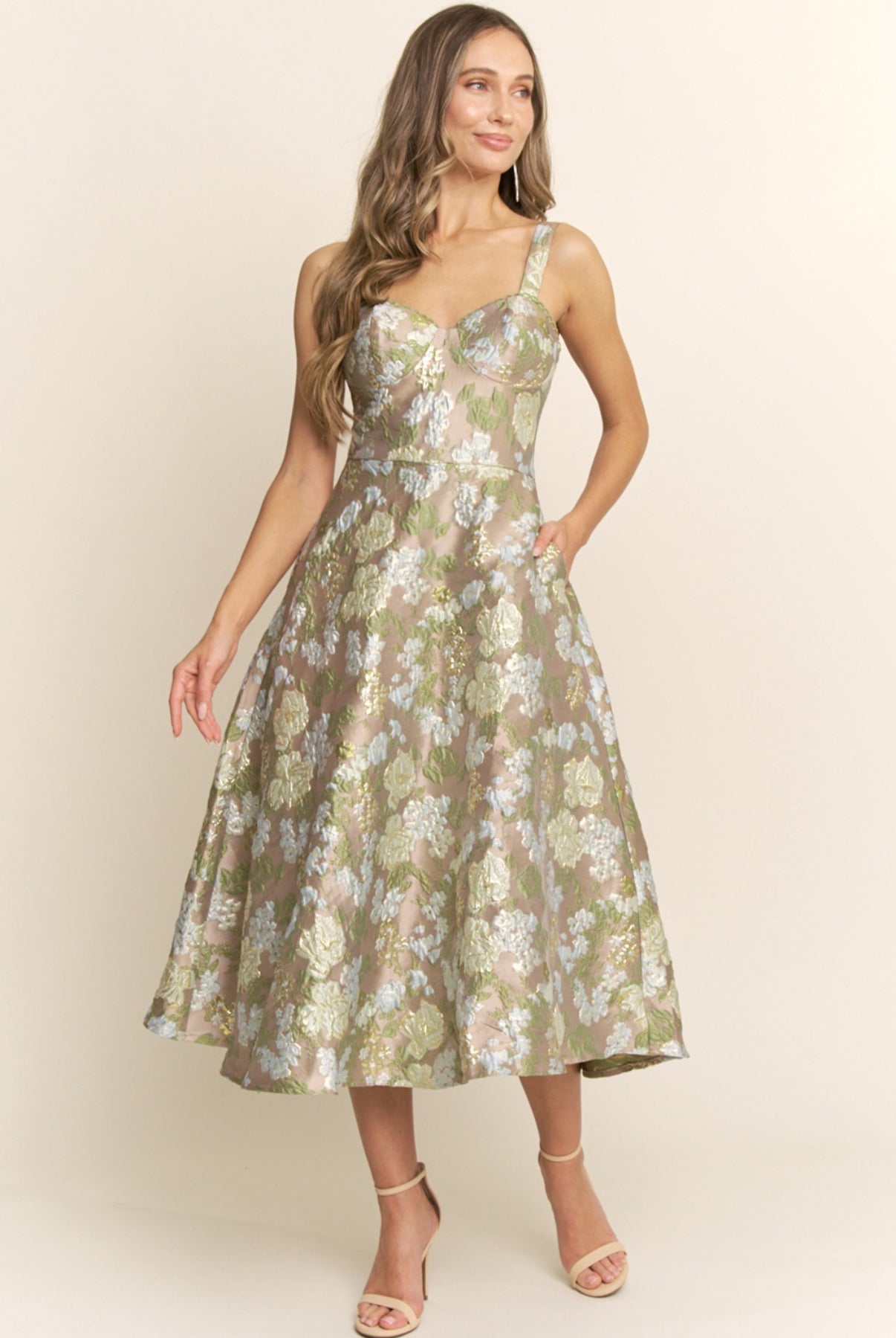 VESTIDO VERDE ESTAMPADO