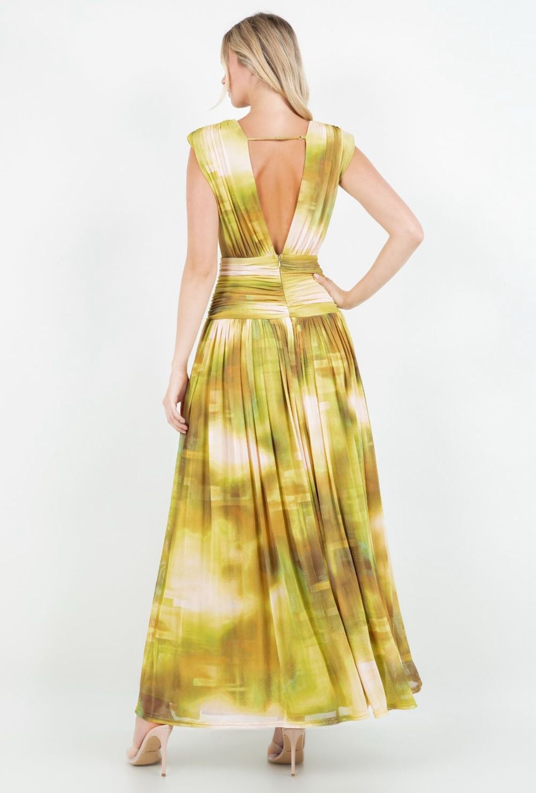 BRUNELLA VESTIDO VERDE ESTAMPADO