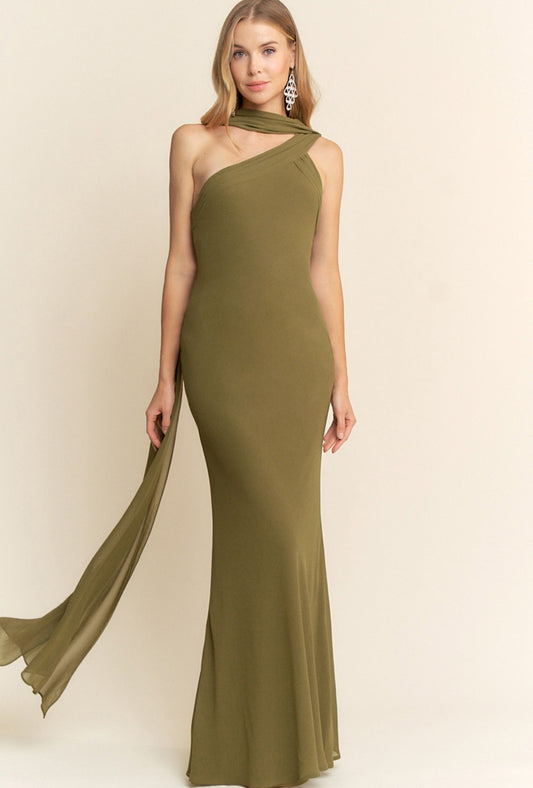 DAFNE VESTIDO VERDE OLIVO