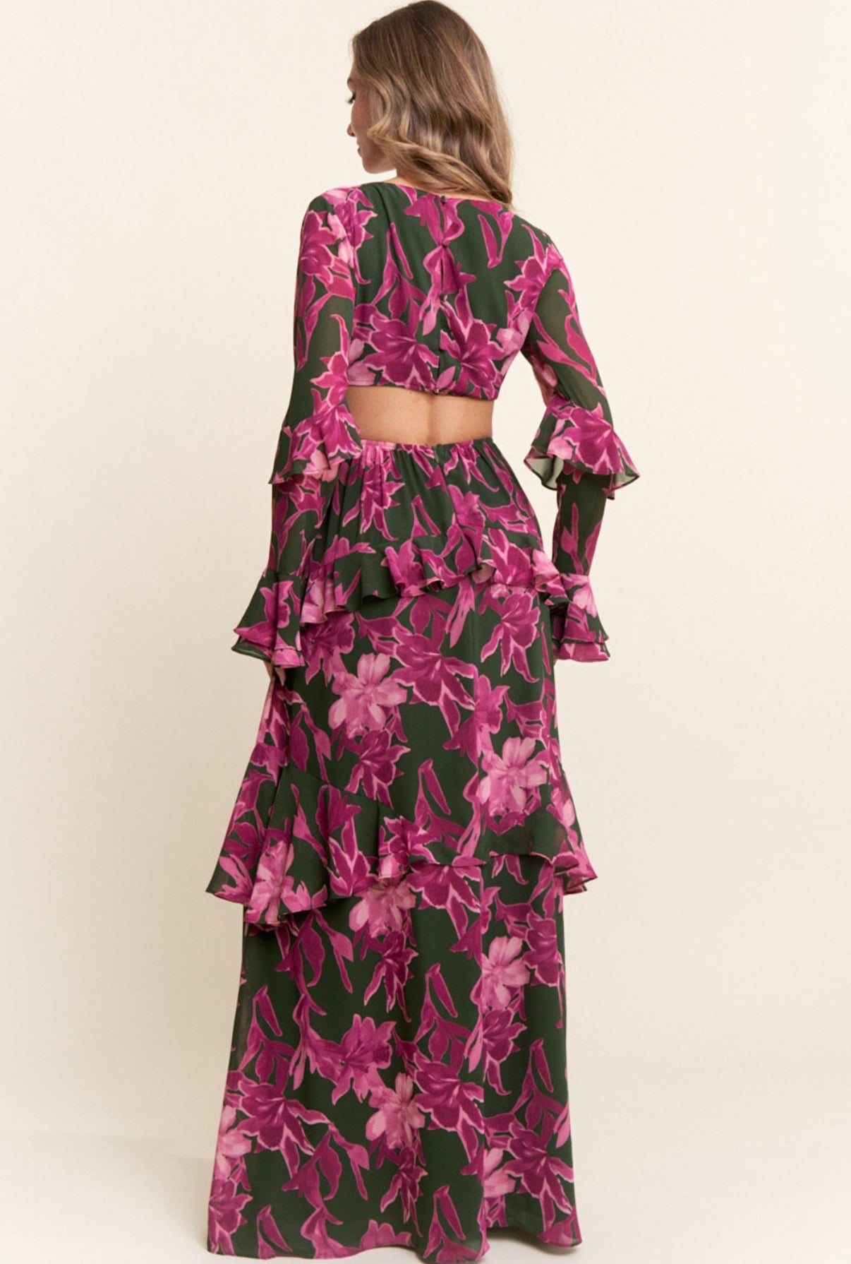 VESTIDO VERDE ESTAMPADO