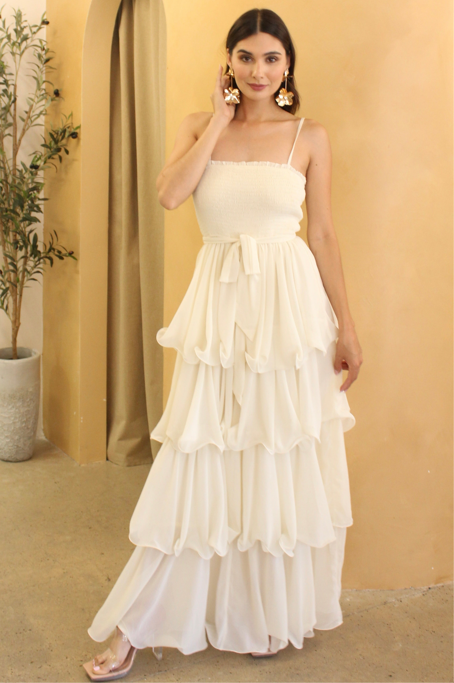 VESTIDO IVORY STRAPLESS