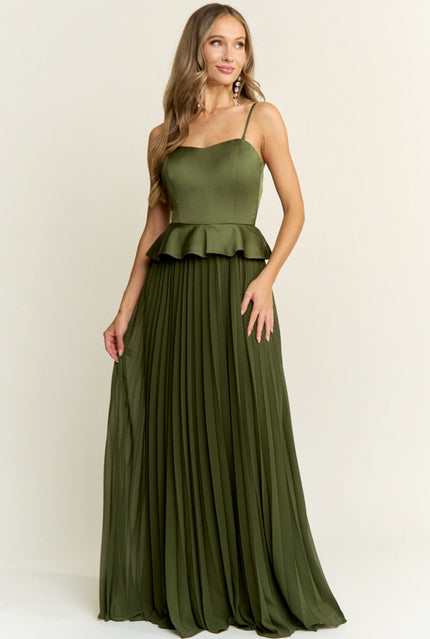 VESTIDO VERDE OLIVO