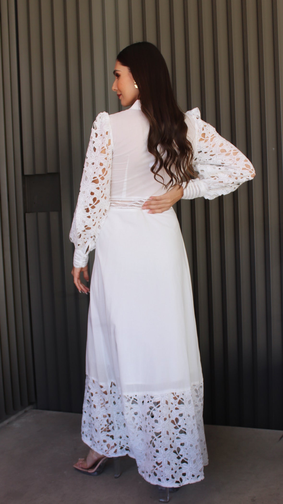 VESTIDO BLANCO CON CROCHET