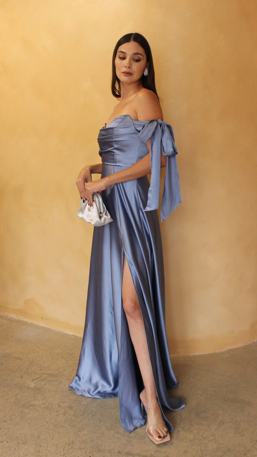 VESTIDO AZUL DUSTY BLUE