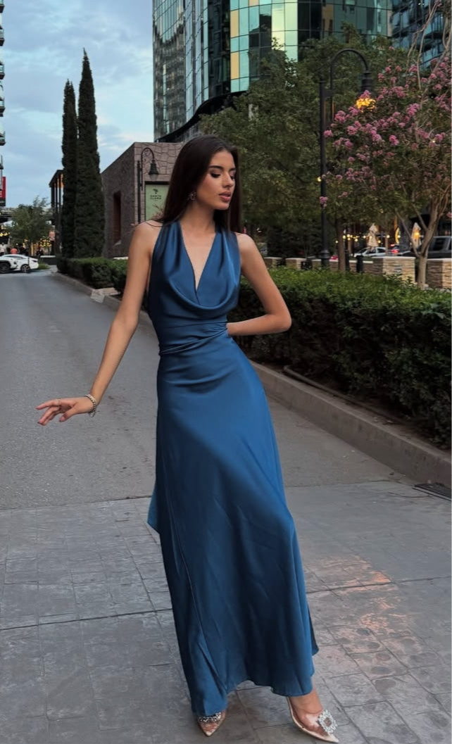 CAROL VESTIDO AZUL TEAL