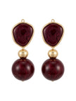 ARETE DORADO CON ROJO