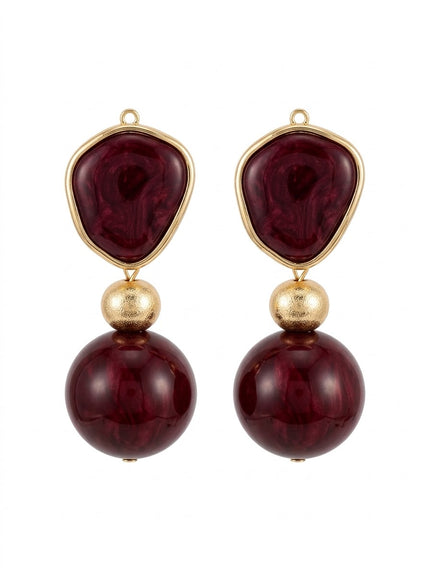 ARETE DORADO CON ROJO