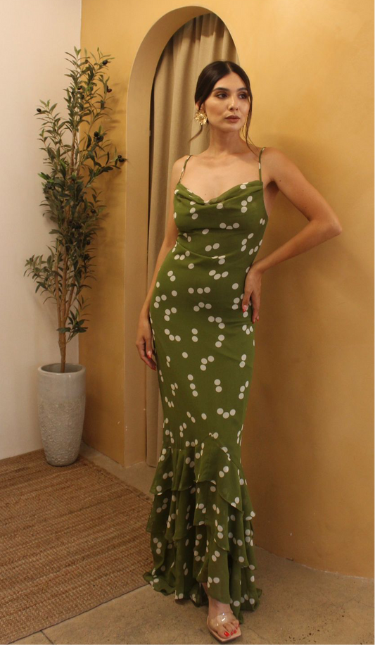 VESTIDO VERDE DE TIRANTES