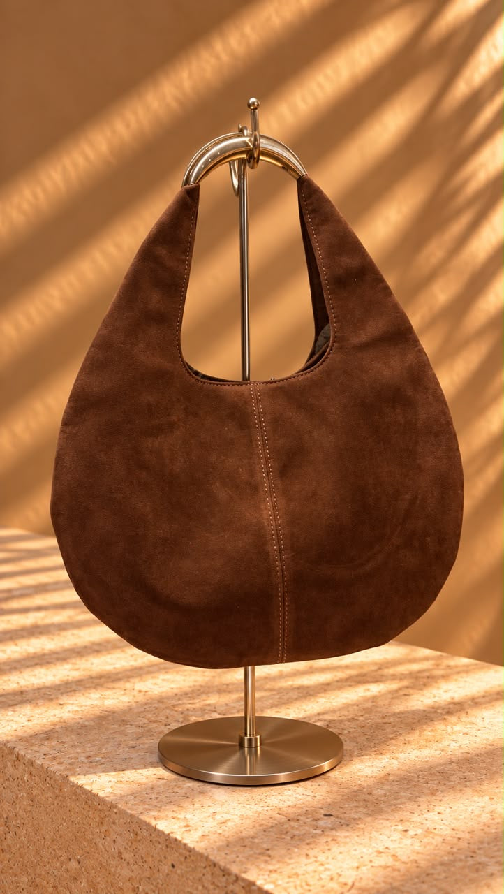 BOLSO CAFÉ GAMUZA
