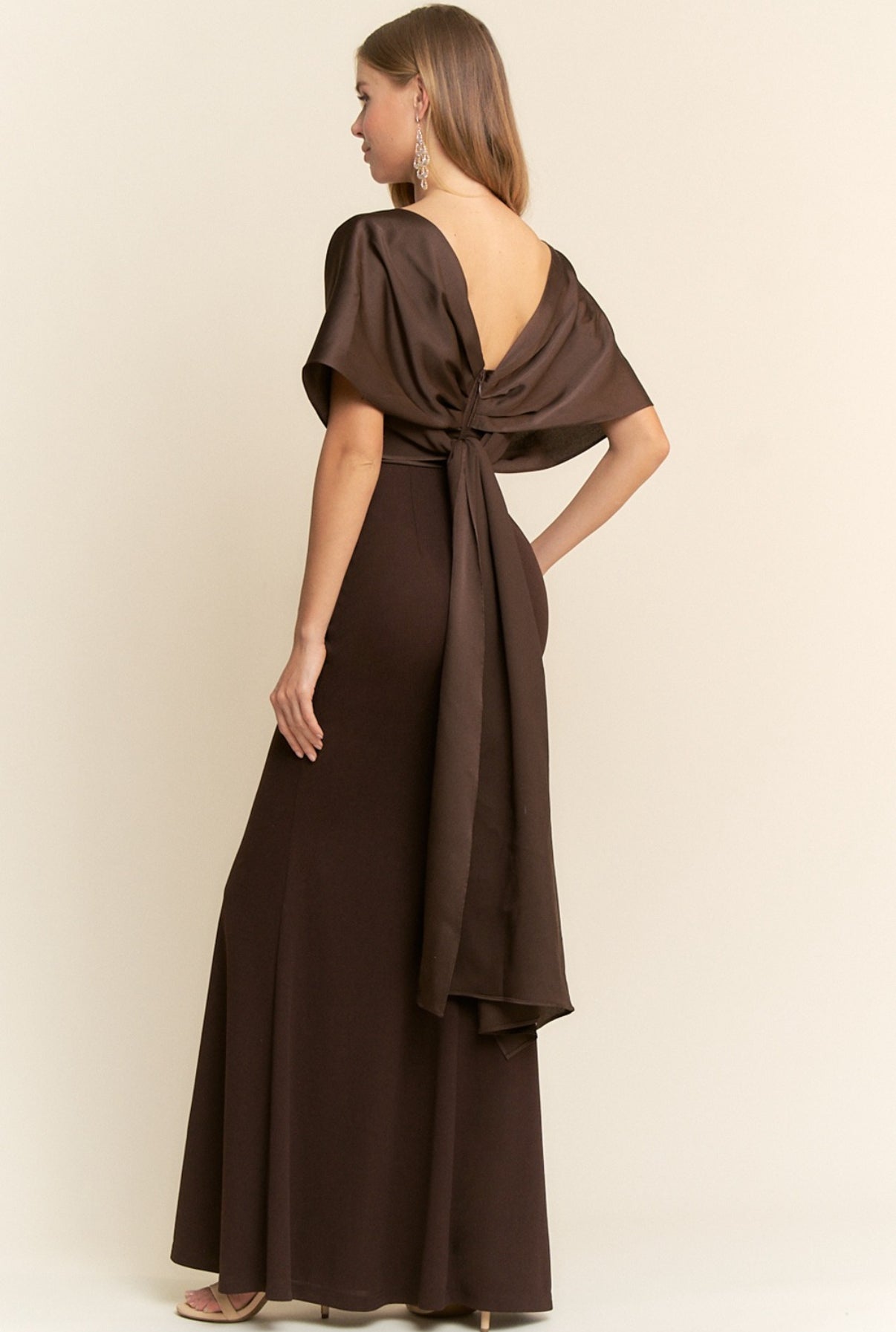 VESTIDO CAFÉ CHOCOLATE