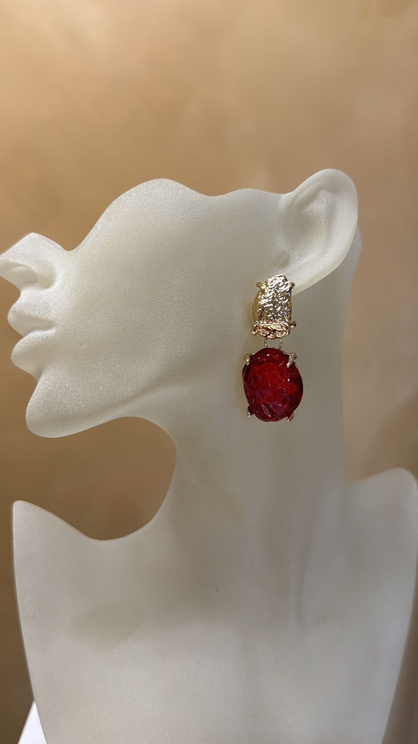 ARETE DORADO ROJO