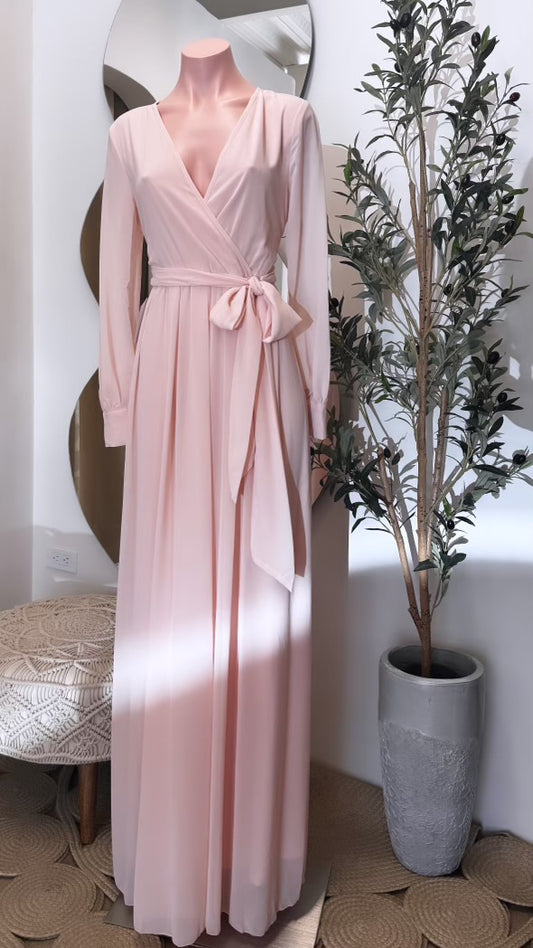 VESTIDO ROSA MAXI