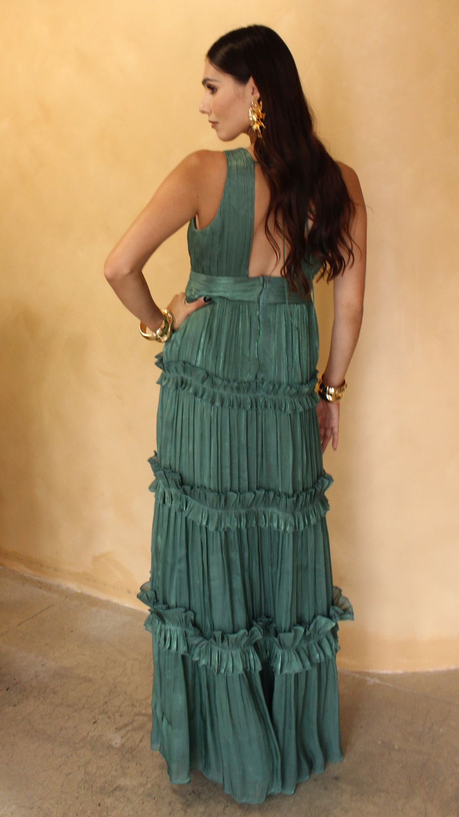 VESTIDO VERDE SAGE DARK