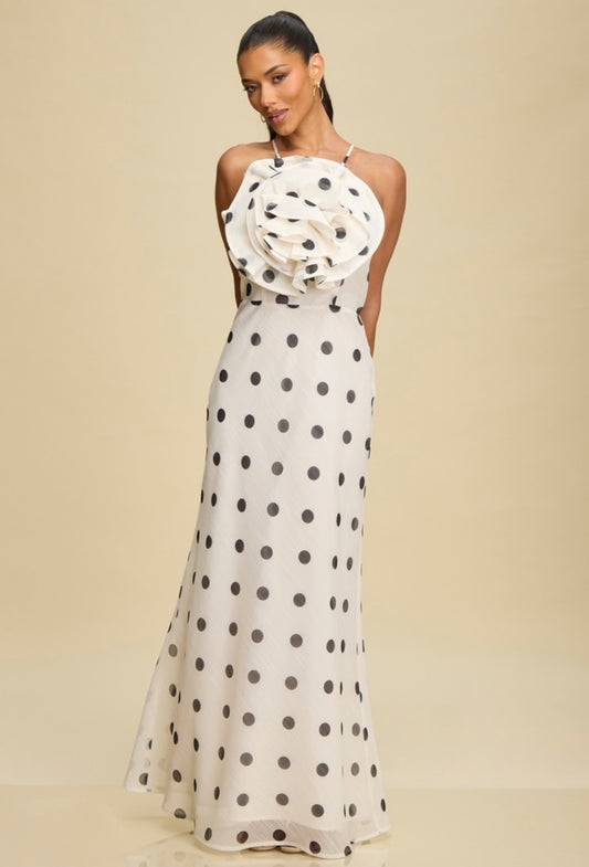 BELÉN VESTIDO BLANCO POLKA