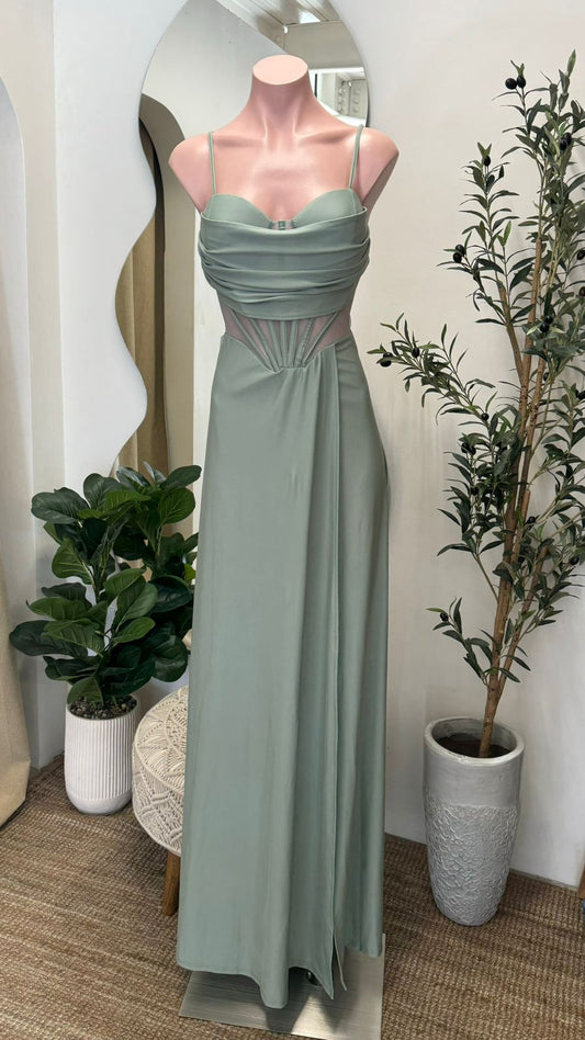 VESTIDO VERDE SAGE