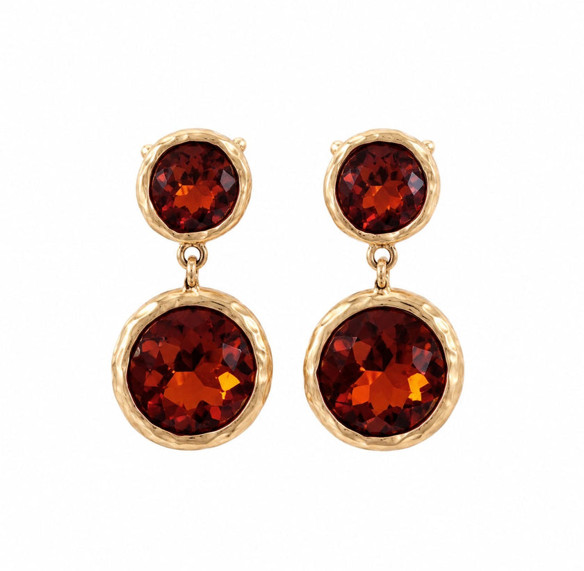 ARETE DORADO CON ROJO