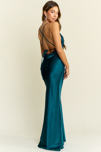 DAYANI VESTIDO AZUL TEAL