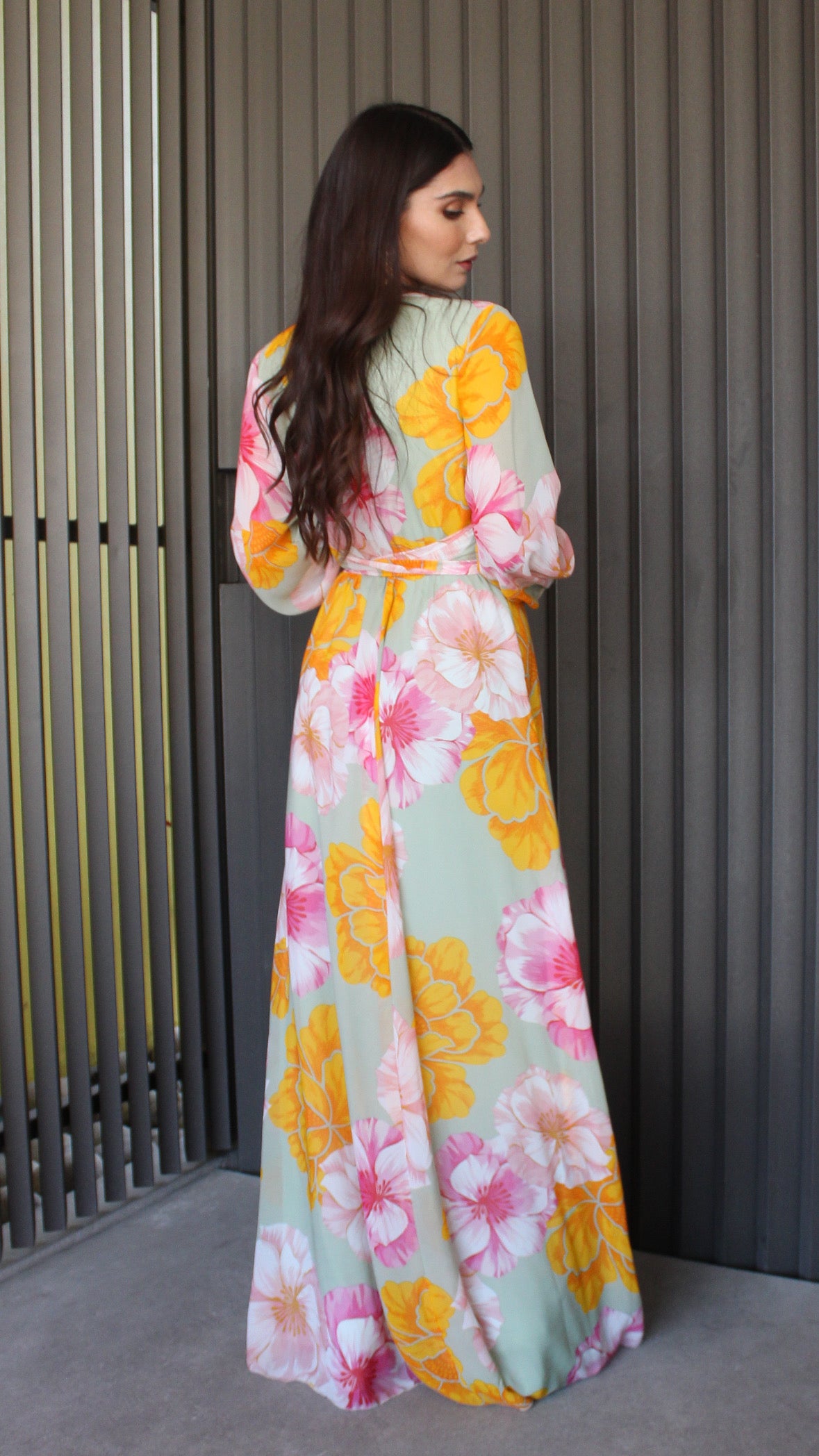 MAXI VESTIDO ESTAMPADO FLORAL