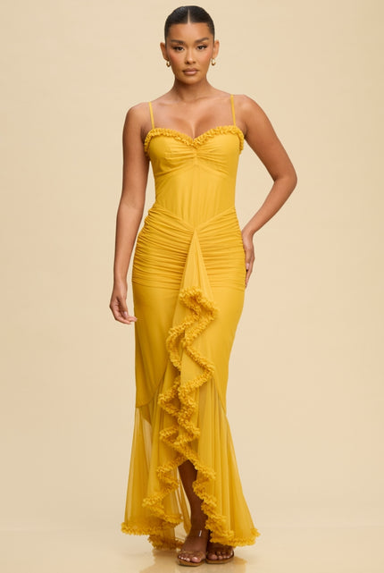 ARIEL VESTIDO MOSTAZA