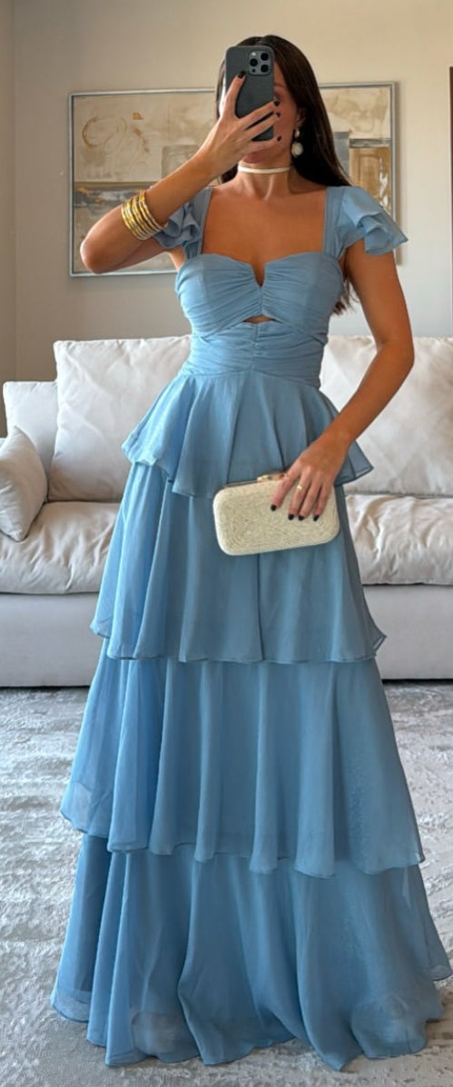 MM2898 VESTIDO AZUL DUSTY BLUE