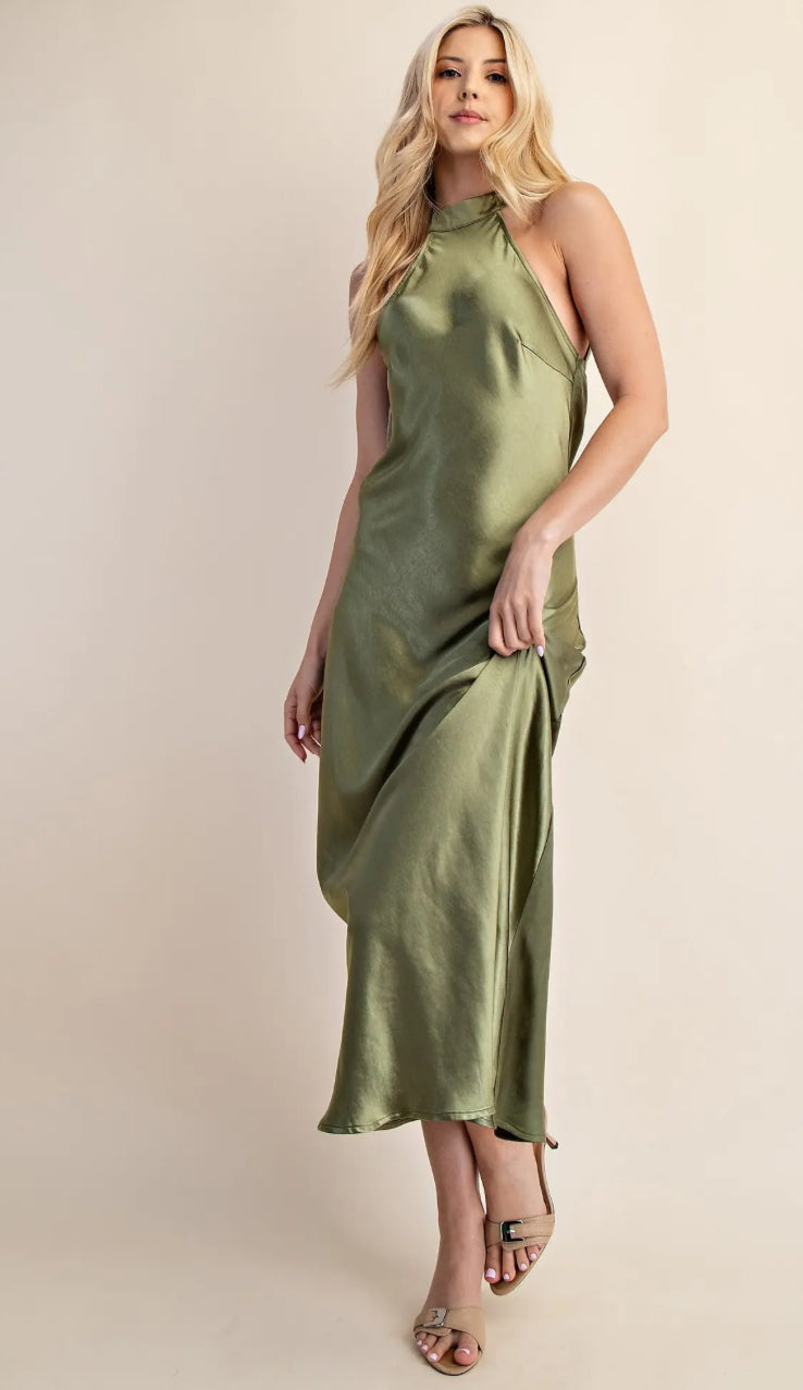 VESTIDO VERDE OLIVO