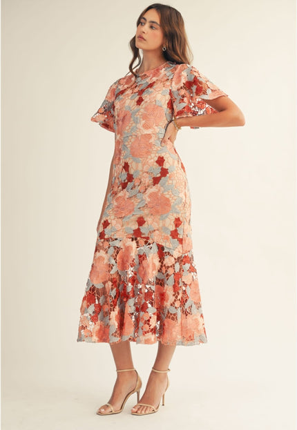 VESTIDO ROSADO ESTAMPADO